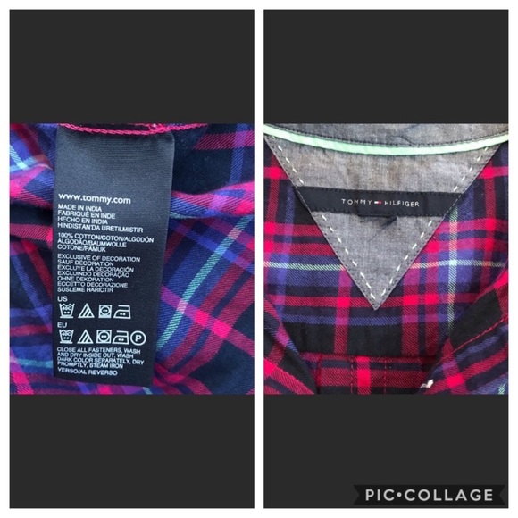 Tommy Hilfiger Plaid Long Sleeve Popover Tab Cuff - Picture 7 of 8